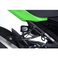 R&G Racing Exhaust Hanger & Footrest Blanking Plate Kit To Suit Kawasaki Ninja 250/400 (Black)