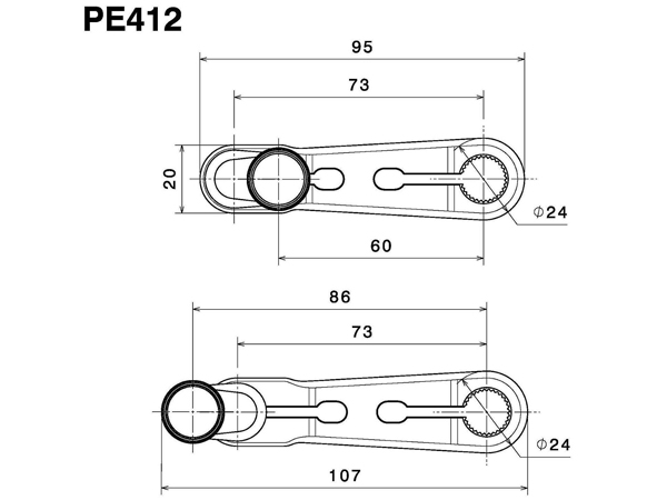 Rizoma PE412B Dimensions