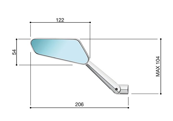 Rizoma Circuit 744 Dimensions