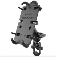 RAM-B-149Z-A-PD4U :: RAM Quick-Grip XL Phone Mount with Handlebar U-Bolt Base - Short