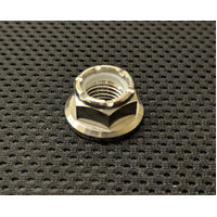 RaceFasteners Titanium M10 x 1 Nyloc Hex Flange Nut