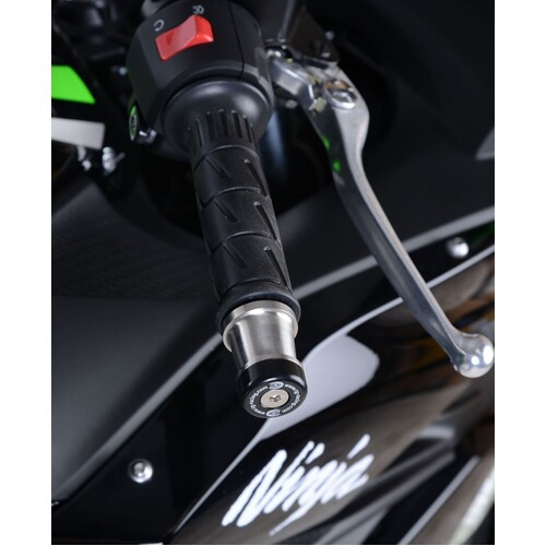 R&G Racing Bar End Sliders To Suit Kawasaki Z250SL, Ninja 250SL '14-, Z650 '17-'19, Ninja 650 '17-'19, Ninja H2 SX '18- and Versys-X 300 models