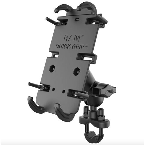 RAM-B-149Z-A-PD4U :: RAM Quick-Grip XL Phone Mount with Handlebar U-Bolt Base - Short