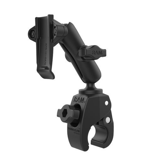 RAM-B-400-GA76U :: RAM Tough-Claw Small Clamp Mount with Garmin Spine Clip Holder