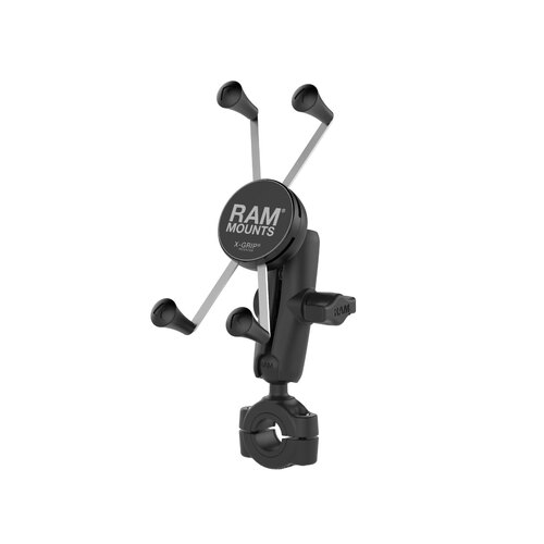 RAM-B-408-75-1-UN10U :: RAM X-Grip Large Phone Mount With Torque Medium Rail Base Medium Arm