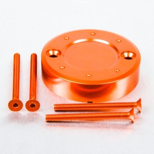 Pro-Bolt Aluminium Round Front Brake Reservoir Cap (Colour: Orange)