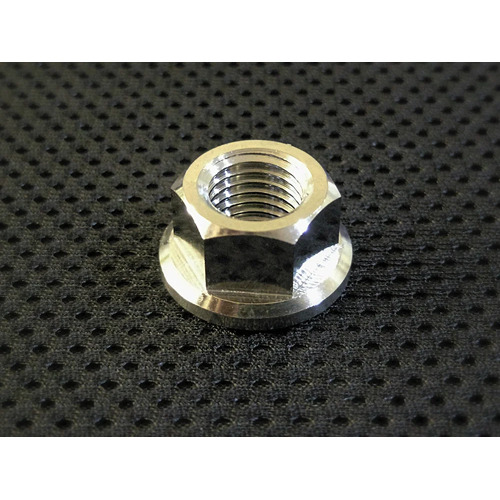 RaceFasteners Titanium M10 x 1 Hex Flange Nut